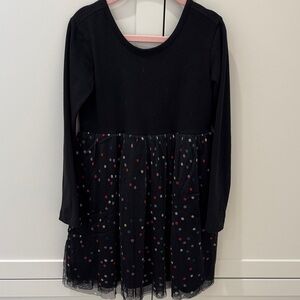 Hanna Andersson Black Dress with Colorful Dots